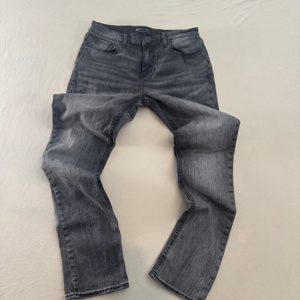 BKE Jeans Men's 33x32 Gray Alec Straight Leg Denim